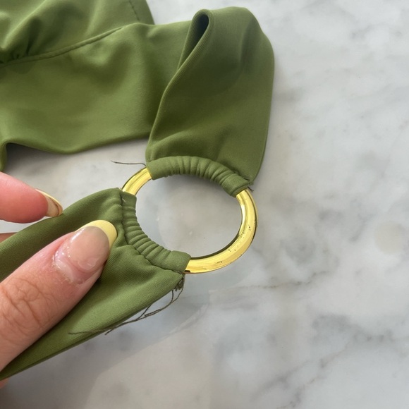 UjENA sage Green Bikini with Gold Accents. Worn in the movie bikini girls on ice - Picture 4 of 5